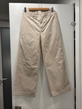 Gap Beige Wide-Leg Ankle Grazing Wide Leg Pants
